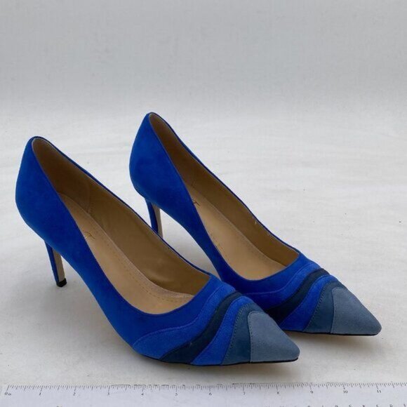 FOWT Women Kitten Heels Pumps High Heel Pointed Toe Pump Slip-on Rainbow Shoes - Picture 1 of 7
